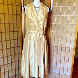 Jones Wear Dress Faux Wrap Sleeveless Timeless Style Dress